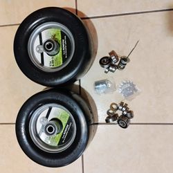 11x6.00-5 Flat Free Lawn Mower Tire and Wheel