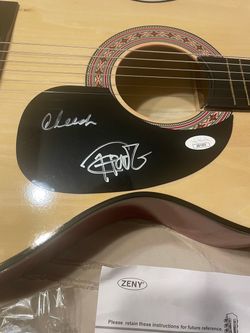 Zeny Guitar Autographed by Cheech and Chong with JSA COA 