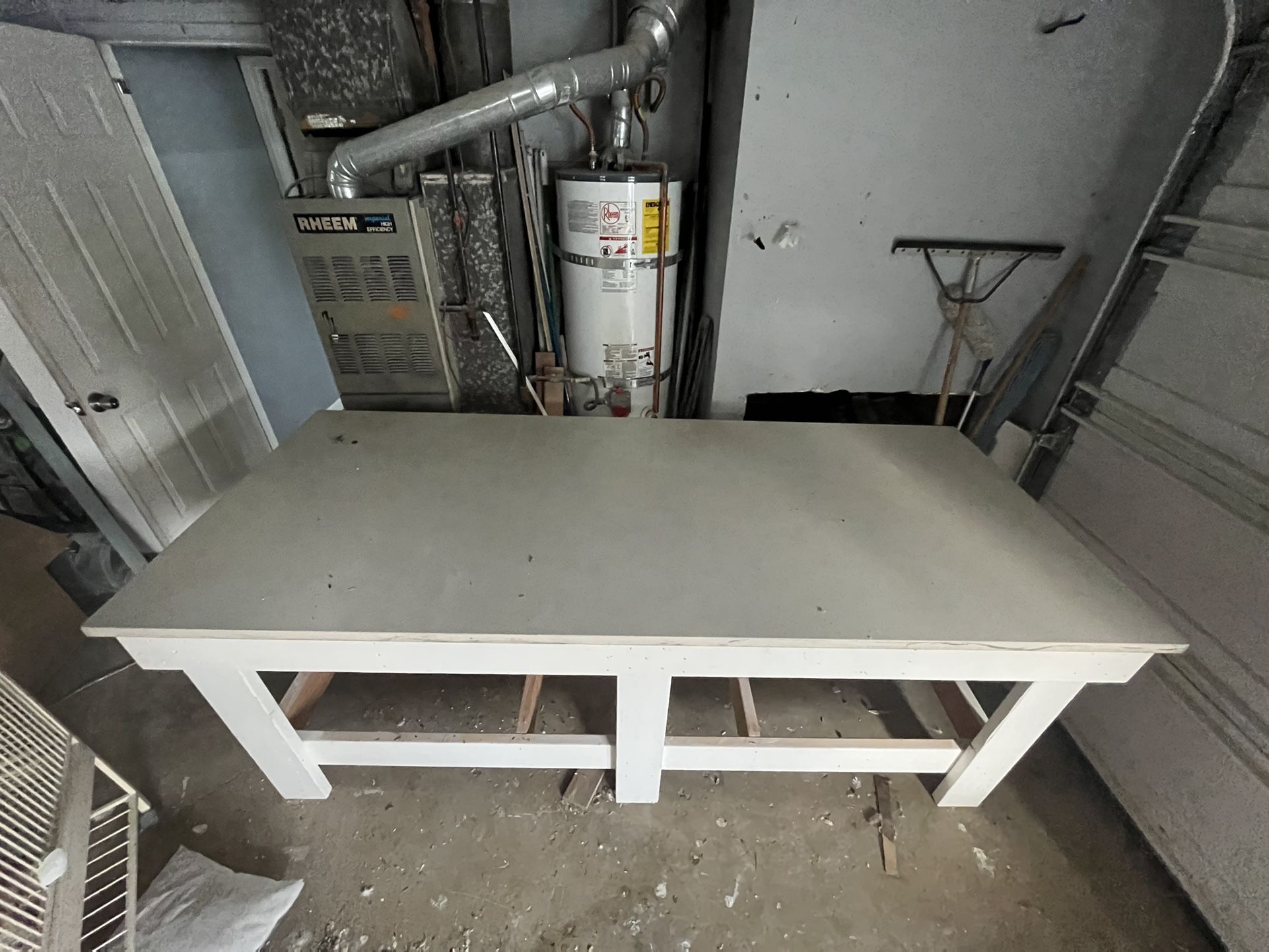 White Granite Tables (x2)