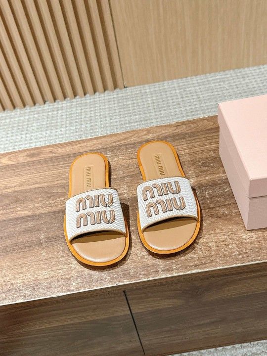 The latest slippers from miu miu