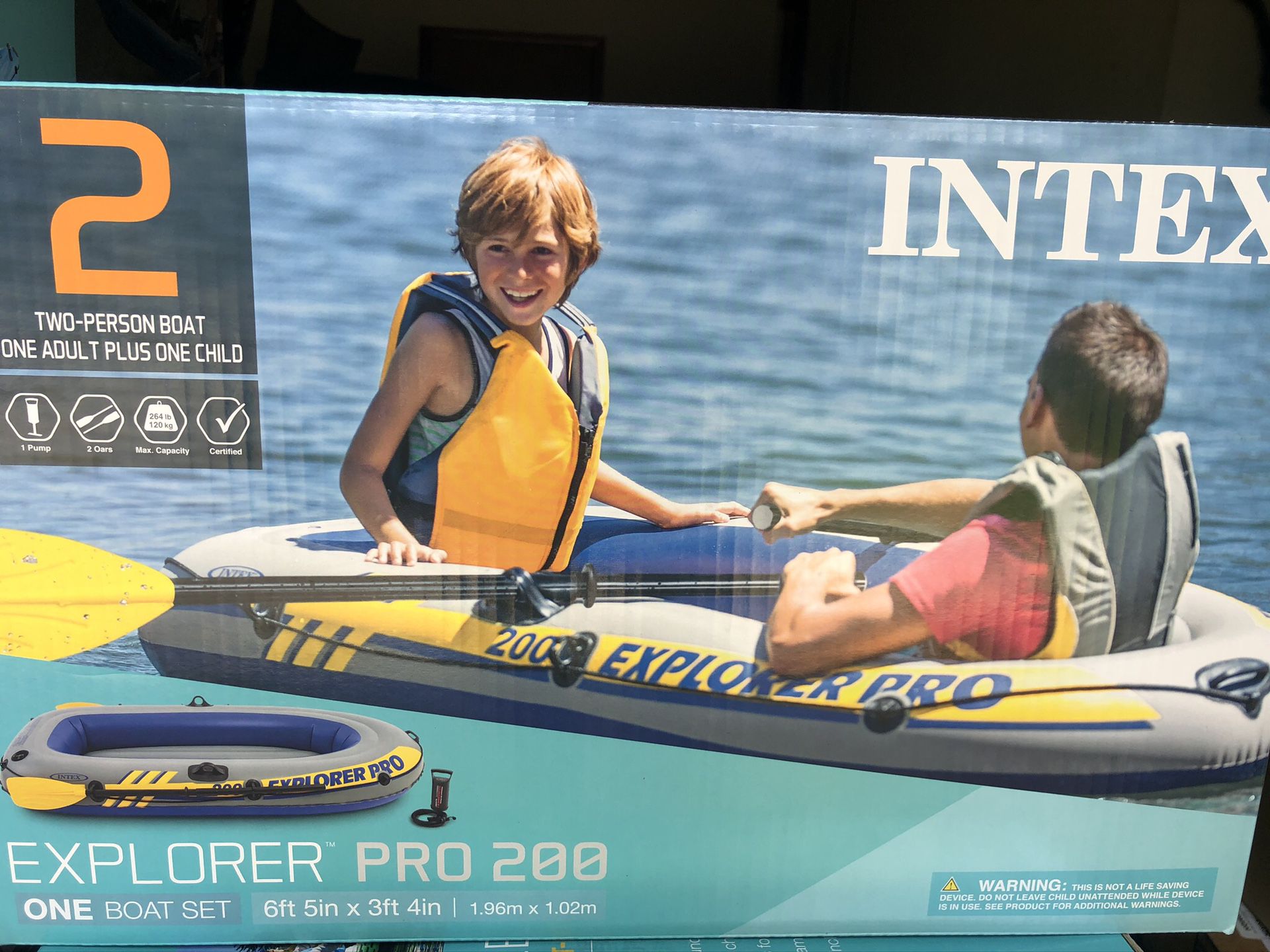 Intex explorer pro 200 inflatable boat new