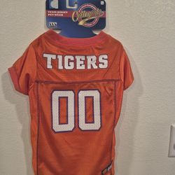 New, Pets First Licensed Collegiate Jersey, Clemson Tigers,  Large 