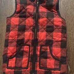 Girls Red And Black Vest Size 4/5 #12