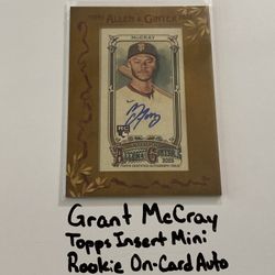 Grant McCray San Francisco Giants Outfielder Topps Short Print Mini On-Card Autograph Rookie Card. 