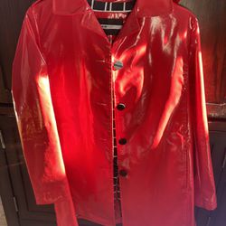 Jane Post Red Classic Raincoat