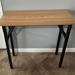 (NEW) 32” Teak Folding Computer Desk