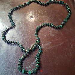 Turquiose chip necklace and bracelet
