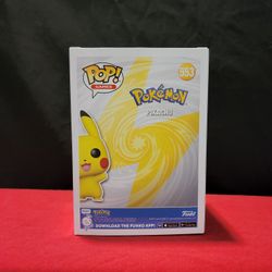 Funko Pop! Games # 553 Pokémon Pikachu (Flocked) Zavvi Exclusive