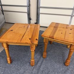 Pine end tables (2)