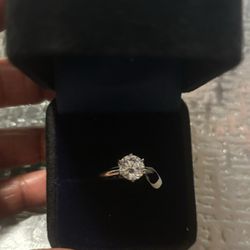 Designer Diamond Ring 1-3 Karat Anelli Moissianite Sterling Silver