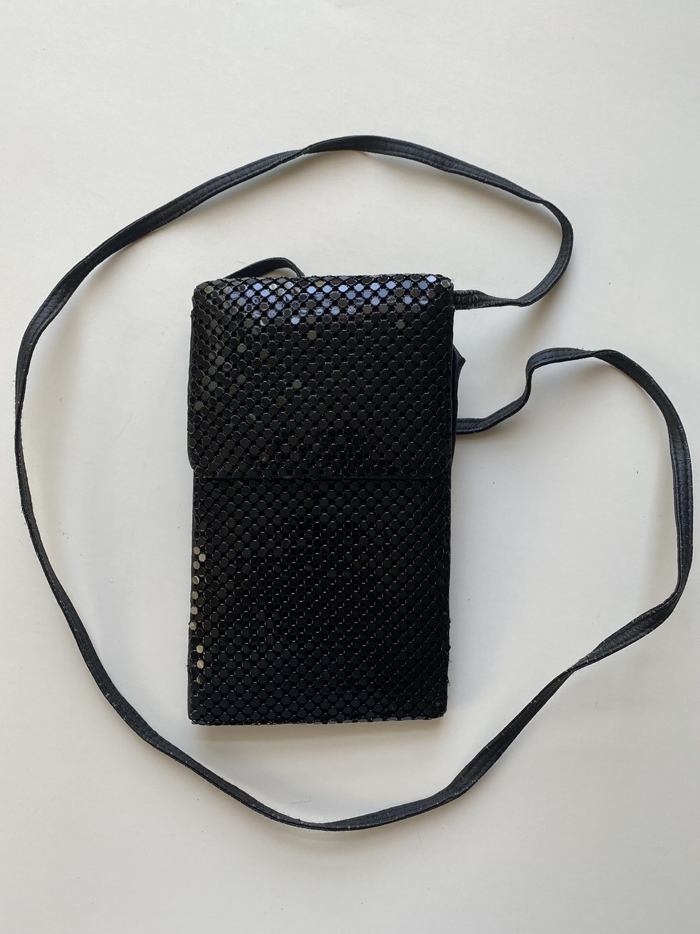 New Black Chain Mail Shoulder Strap Billfold For Men Or Women