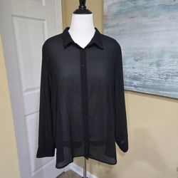 NEW SIZE 3X LADIES PLEATED BLOUSE