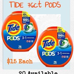 Large TUB Tide PODS 76ct LAUNDRY Detergent Household BUNDLE Stock up SALE 🔥