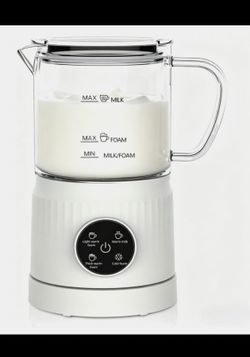 4-in-1 Milk Frother, Electric Milk Frother and Steamer with LED Touch Screen, Ceramic Lining Bottom, Milk Warmer 13.52oz for Lattes, Cappuccinos, and 