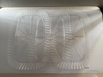 Serving Clear Plastic Trays 3Packs (L18”x W12”)
