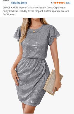 Grey Glitter Dress