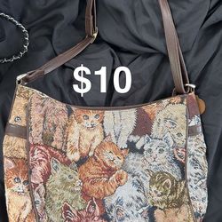 Cat print bag