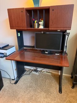 Computer Desk with Hutch & Storage - Estate Sale (Corona)