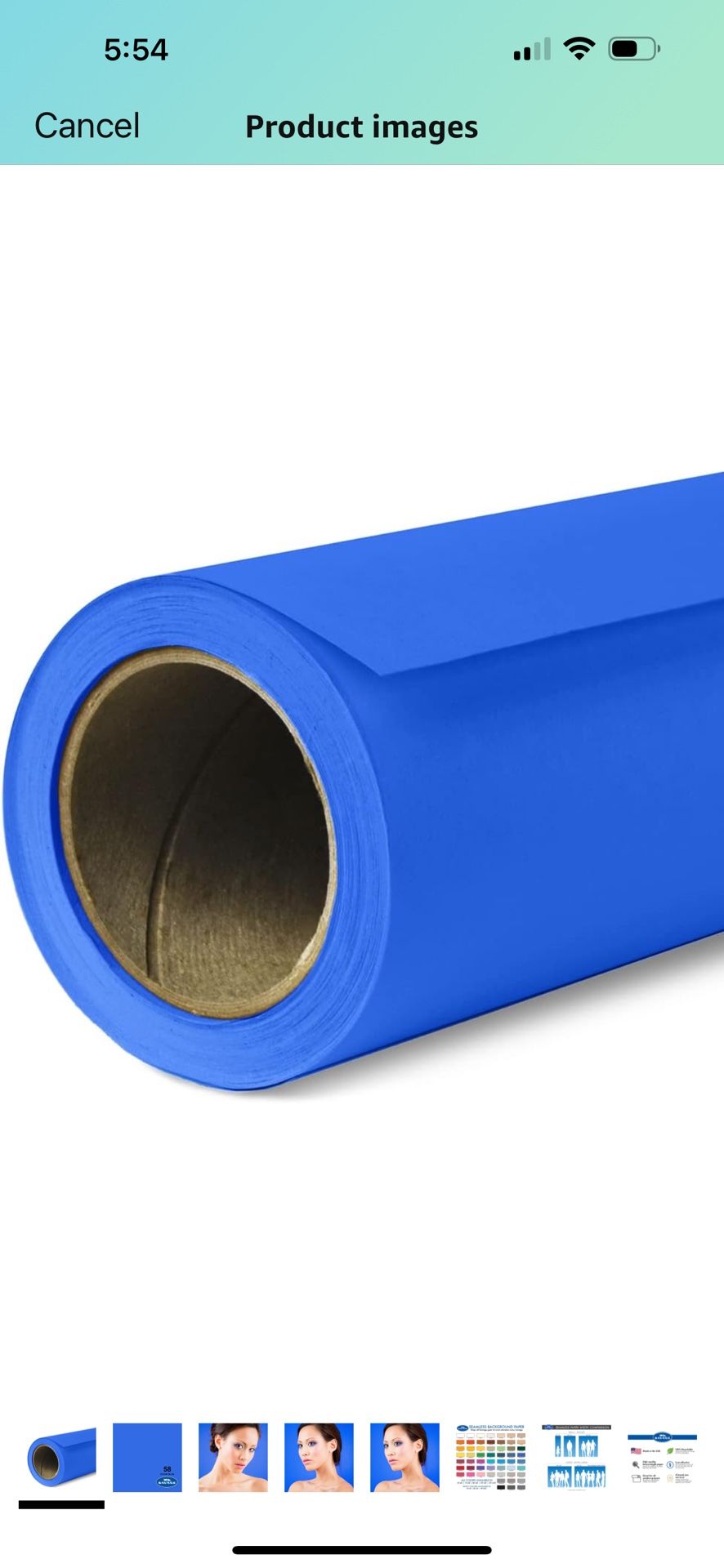 Savage Seamless Paper Photography Background - Studio Blue 117x36