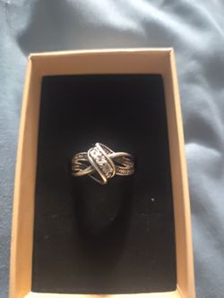 Timeless Blossom: Genuine Diamond & Swirl Sterling Silver Ring Sz 7