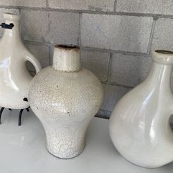 3 Deco Vases