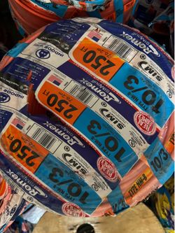 Romex wire 10/3 250ft copper electric cable new roll (price is firm )
