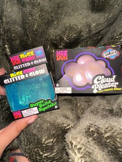 Nee Doh Nice Cube Glitter & Glow and Cloud Pleaser Bundle