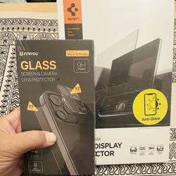 Bundle FIT4YOU Screen Protector 6.7 Inch for iPhone 12 Pro Max, 3 Piece Spigen Tempered Glass Screen Protector