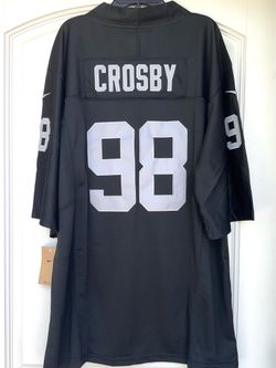 LARGE + XL + 3X - RAIDERS #98 MAXX CROSBY JERSEY