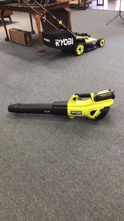 Ryobi 40v Brushless Whisper Series 160 Mph Cordless Battery Leaf Blower with 4Ah Battery