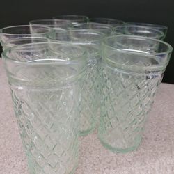 Quilted Pattern Glass Drinking (FIFTEEN AVAILABLE)