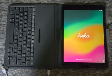 iPad with Zagg Bluetooth keyboard case
