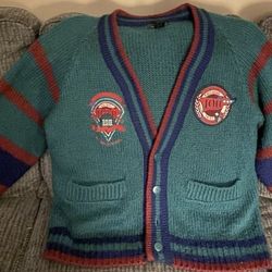 Authentic IOU International Mens Large Cardigan Sweater From The 90’s- Bought At Merry Go Round