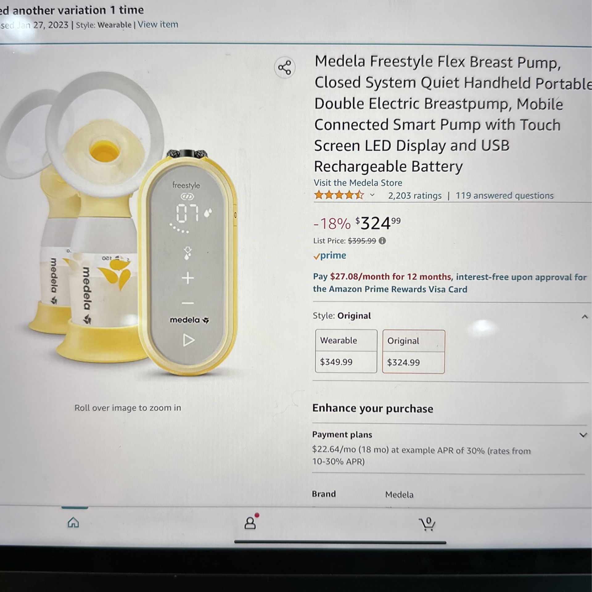 Medela Freestyle Flex Breast Pump Brand New Open Box