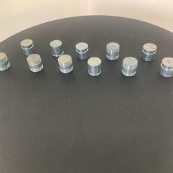 One Inch Stainless Steel Cylinder 8oz Weights. 11 weights