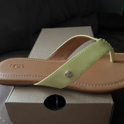 UGG Flat Sandals Yellow Size 7.