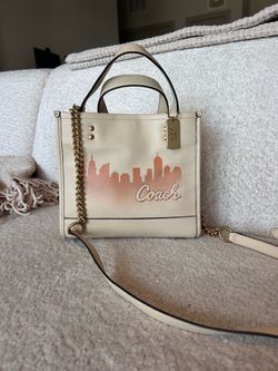 Coach × Jennifer Lopez Dempsey Tote 22 NYC Skyline C6494 Crossbody Bag