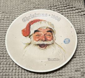Norman Rockwell Santa Plate