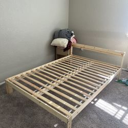 Neiden Bed Frame Full with slattered bed base (Ikea)