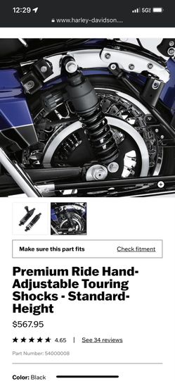 HD Shocks, Premium Ride Hand- Adjustable Touring Shocks