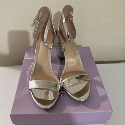 Madden Girl Silver Heel Size 8.5