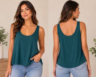 Teal green tank top #tanktop #basics