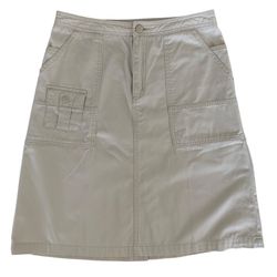 VINTAGE CHEROKEE Skirt Cargo Utility Gorpcore Khaki Midi Women’s Size 4 EUC
