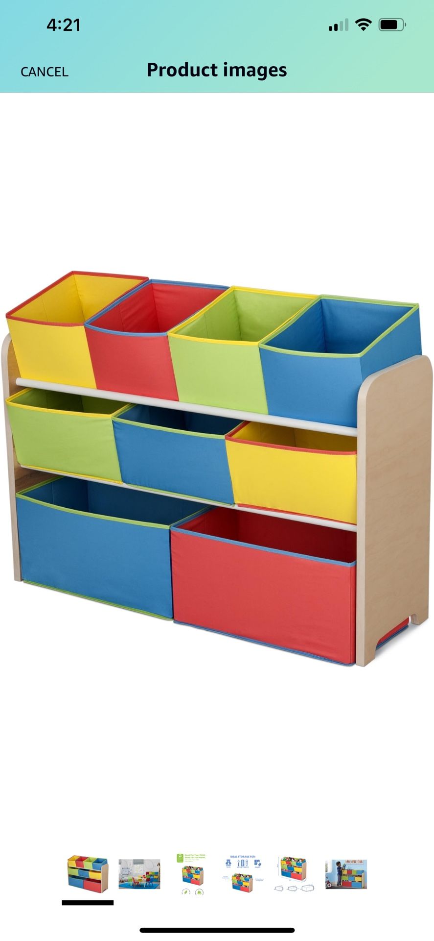 Toy Organizer with Storage Bins