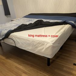 King Size Mattress + Mattress Cover Encasement 