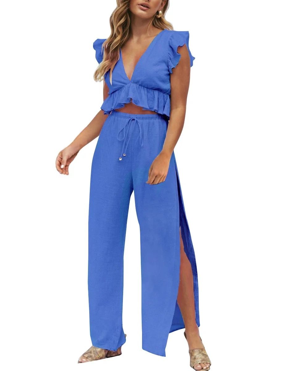 New Blue Two piece Jumpsuit
