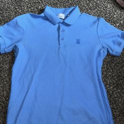 Baby Blue Men’s Burberry Polo Size (xs)