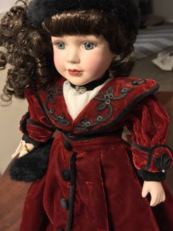 brass key porcelain dolls victorian collection 1998