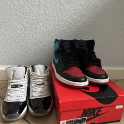 Concord 11 size 6 Jordan 1’s High OG size 7.5