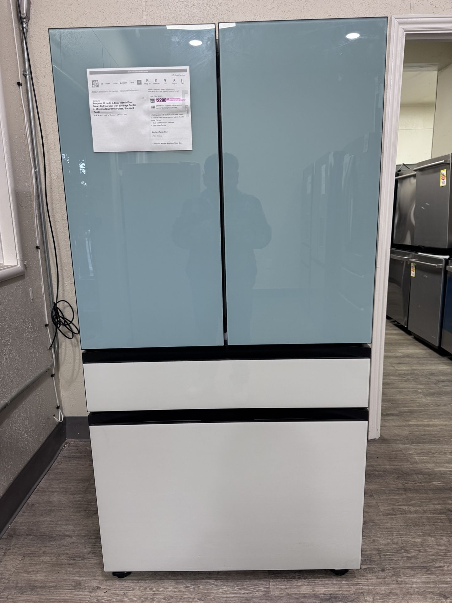 White Glass Bespoke Fridge